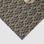 Papier Mousseline Gold Black Glamor Abstrait Glam Party Monogramme (Détail)