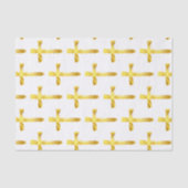 Papier Mousseline Gold Brush Cross - Moderne Christian Crucifix (Recto)