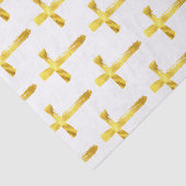 Papier Mousseline Gold Brush Cross - Moderne Christian Crucifix (Détail)