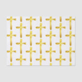 Papier Mousseline Gold Brush Cross - Moderne Christian Crucifix (Recto)