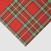 PAPIER MOUSSELINE GOLD CELTIC COEUR, RUBY, ROUGE VERT ÉCOSSE TARTAN (Détail)