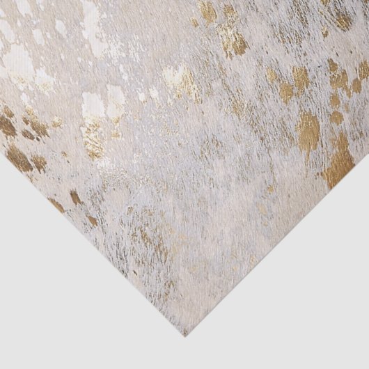 Papier Mousseline Gold Cowhide Print Metallic (Détail)