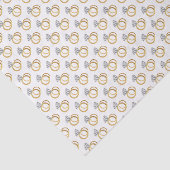 Papier Mousseline Gold Diamond Mariage anneau conception Motif (Détail)