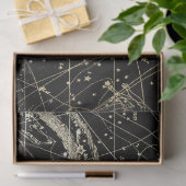 Papier Mousseline Gold et Black Galaxy Star Map Series Design 4 (Cadeau)