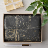 Papier Mousseline Gold et Black Galaxy Star Map Series Design 5 (Cadeau)