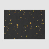 Papier Mousseline Gold Flakes Noir (Recto)