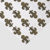 Papier Mousseline Gold Fleur de Lis Motif Découpage (Détail)