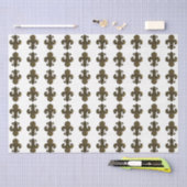 Papier Mousseline Gold Fleur de Lis Motif Découpage (Artisanat)