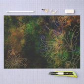 Papier Mousseline Gold Floral Grunge Damask (Artisanat)