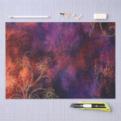 Papier Mousseline Gold Floral Grunge Damask (Artisanat)