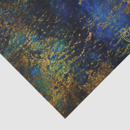 Papier Mousseline Gold Floral Grunge Damask (Détail)