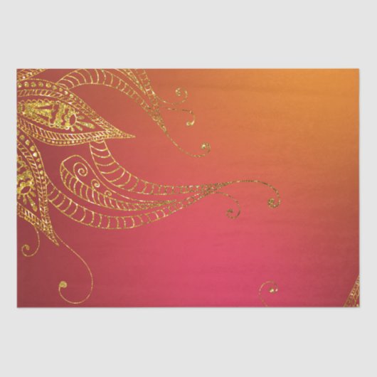 Papier Mousseline Gold Foil Arabian (Recto)
