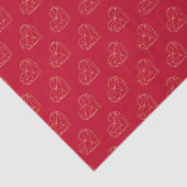 Papier Mousseline Gold Foil Coeur géométrique Saint-Valentin (Détail)