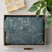 Papier Mousseline Gold Galaxy Star Map Series Design 10 (Cadeau)