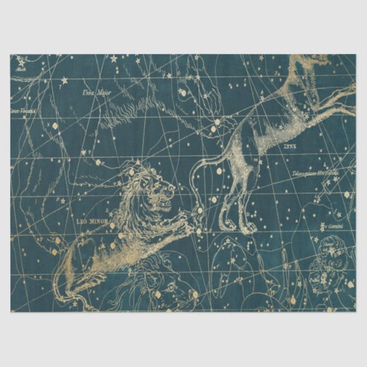 Papier Mousseline Gold Galaxy Star Map Series Design 10 (Recto)
