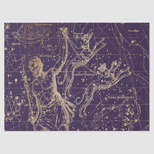 Papier Mousseline Gold Galaxy Star Map Series Design 5 (Recto)