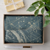 Papier Mousseline Gold Galaxy Star Map Series Design 7 (Cadeau)