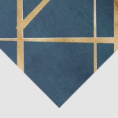 Papier Mousseline Gold Geometric Blue Design (Détail)