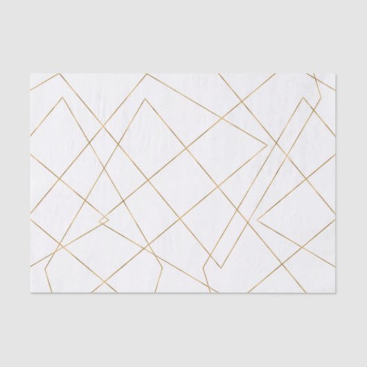 Papier Mousseline Gold Geometric Strokes Abstract (Recto)