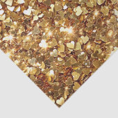 Papier Mousseline Gold Glitzy Glam Sparkle Hearts (Détail)