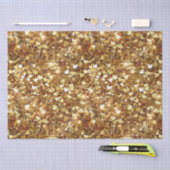 Papier Mousseline Gold Glitzy Glam Sparkle Hearts (Artisanat)