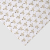 Papier Mousseline Gold Gradient Embossed style Honeybee Motif (Détail)
