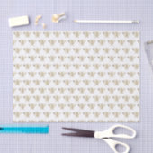 Papier Mousseline Gold Gradient Embossed style Honeybee Motif (Artisanat)