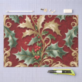 Papier Mousseline Gold Green Feuilles R Christmas Holiday Tissue Pap (Artisanat)