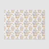 Papier Mousseline Gold Hearts Cupcakes Birthday (Recto)