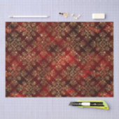 Papier Mousseline Gold Holiday Noël Métallurgique Damas Élégant (Artisanat)