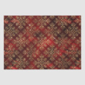 Papier Mousseline Gold Holiday Noël Métallurgique Damas Élégant (Recto)