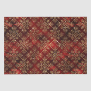 Papier Mousseline Gold Holiday Sparkle de Noël Élégant Damask