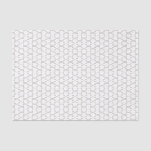 Papier Mousseline Gold Honeypeb Outline Beekeeper Tissu Paper (Recto)