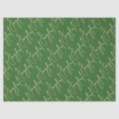 Papier Mousseline Gold JOYFUL Script on Green (Recto)