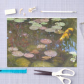 Papier Mousseline Gold Koi dans l'étang Lily (Artisanat)