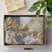 Papier Mousseline Gold Leaves Overlay Add Your Own Photo (Cadeau)