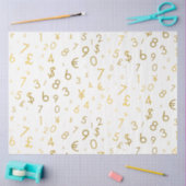 Papier Mousseline Gold Luxury Numéros & Devise Symboles Motif (Artisanat)