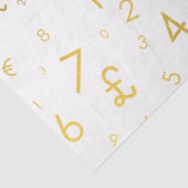 Papier Mousseline Gold Luxury Numéros & Devise Symboles Motif (Détail)