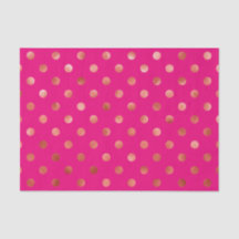 Gold Metallical Faux Foil Polka Arrière - plan ros