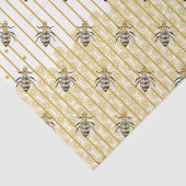 Papier Mousseline Gold moderne et Black Honey Bee Hive (Détail)