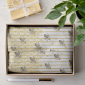 Papier Mousseline Gold moderne et Black Honey Bee Hive (Cadeau)