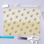 Papier Mousseline Gold moderne et Black Honey Bee Hive (Artisanat)