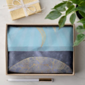 Papier Mousseline Gold Moon Sun Mandala Celestial Design (Cadeau)