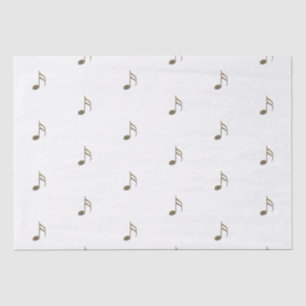 Papier Mousseline Gold Music Note Motif Tissue Paper