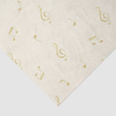 Papier Mousseline Gold Music Notes Birthday (Détail)