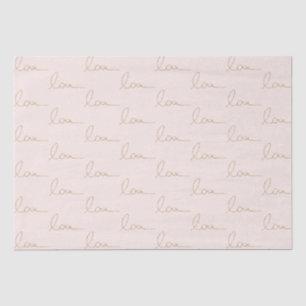 Papier Mousseline Gold Parties scintillant Love Pink Shell