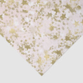 Papier Mousseline Gold Peach Stars Confetti Abstrait (Détail)