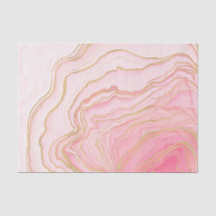 Papier Mousseline Gold Pink Fluid Liquid Painting