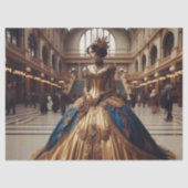 Papier Mousseline Gold Princess Steampunk Découpage victorienne (Recto)