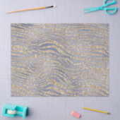 Papier Mousseline Gold Purple Luxe Parties scintillant Zebra Peace C (Artisanat)